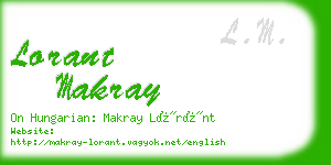 lorant makray business card